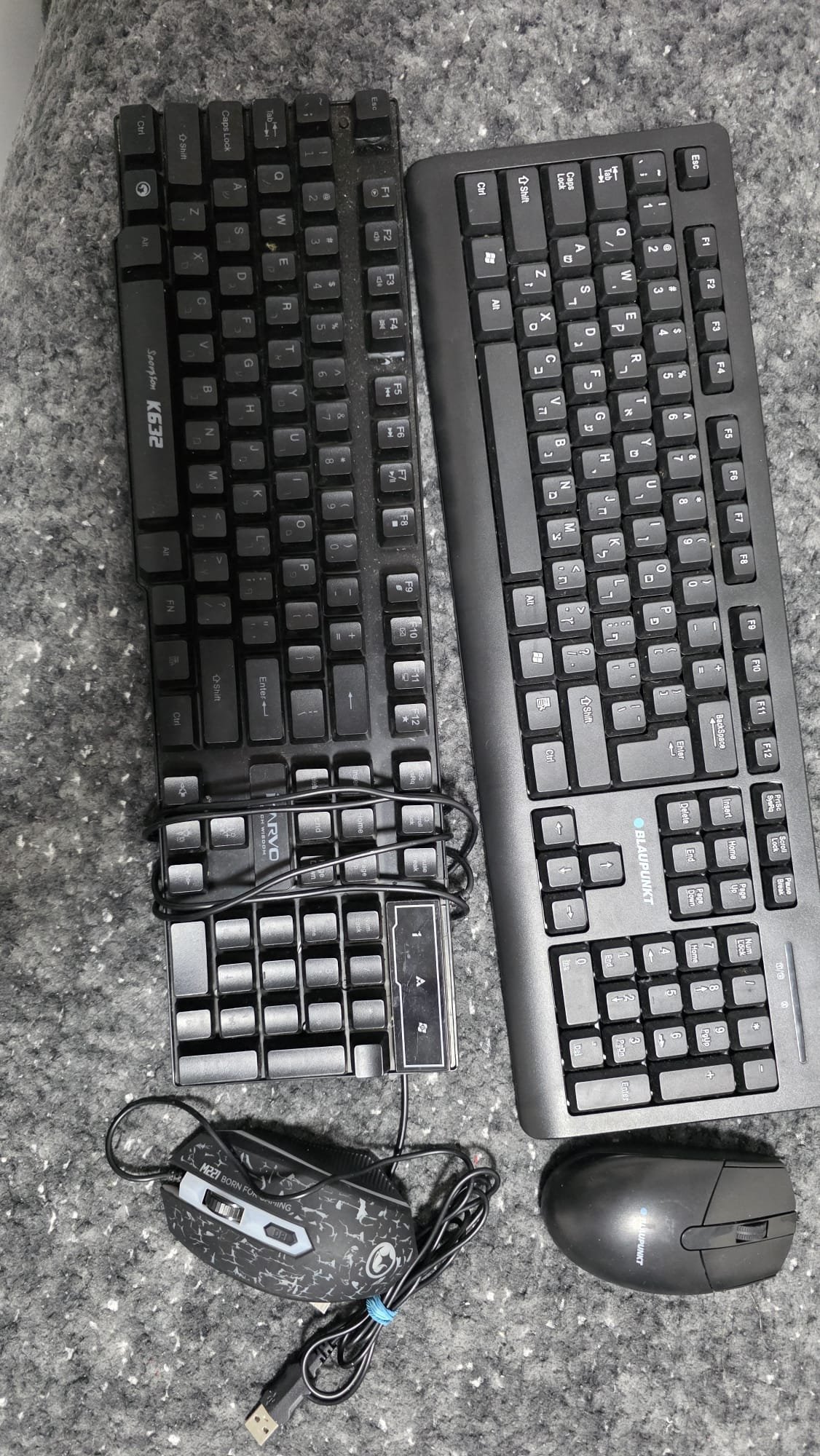 Keyboards and mice, condition is decent - good