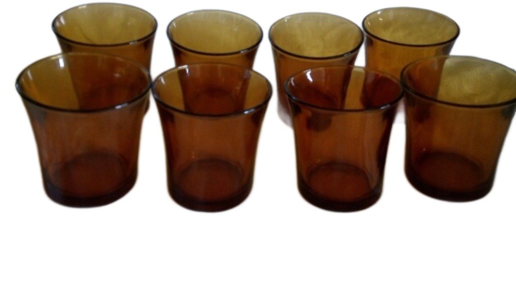 Vintage brown glass cups for the kitchen